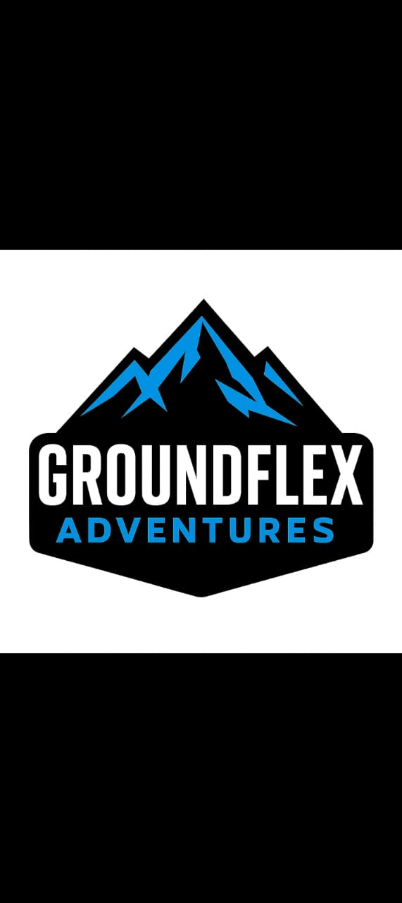 Groundflex crew hiking to Thiba Falls overlook